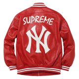 Supreme Yankees Varsity Jacket - Red