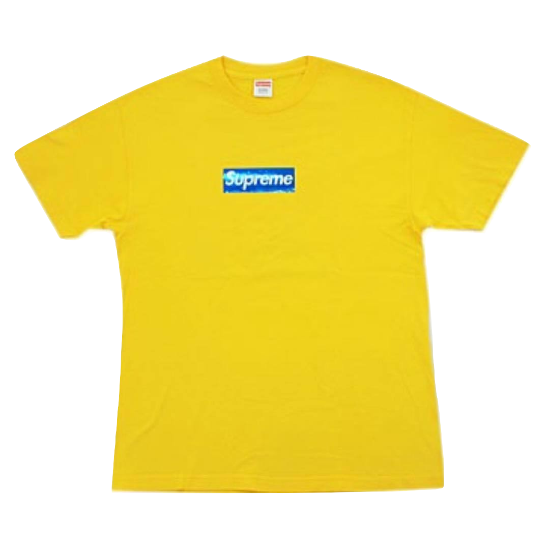 Supreme Holographic Box Logo Tee Yellow Grails SF