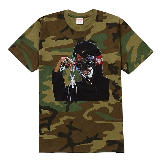 Supreme Creeper Tee - Woodland Camo - Used Supreme