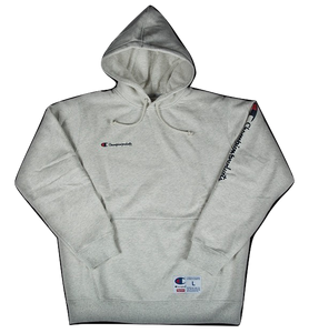 Supreme x champion grey 2025 hoodie