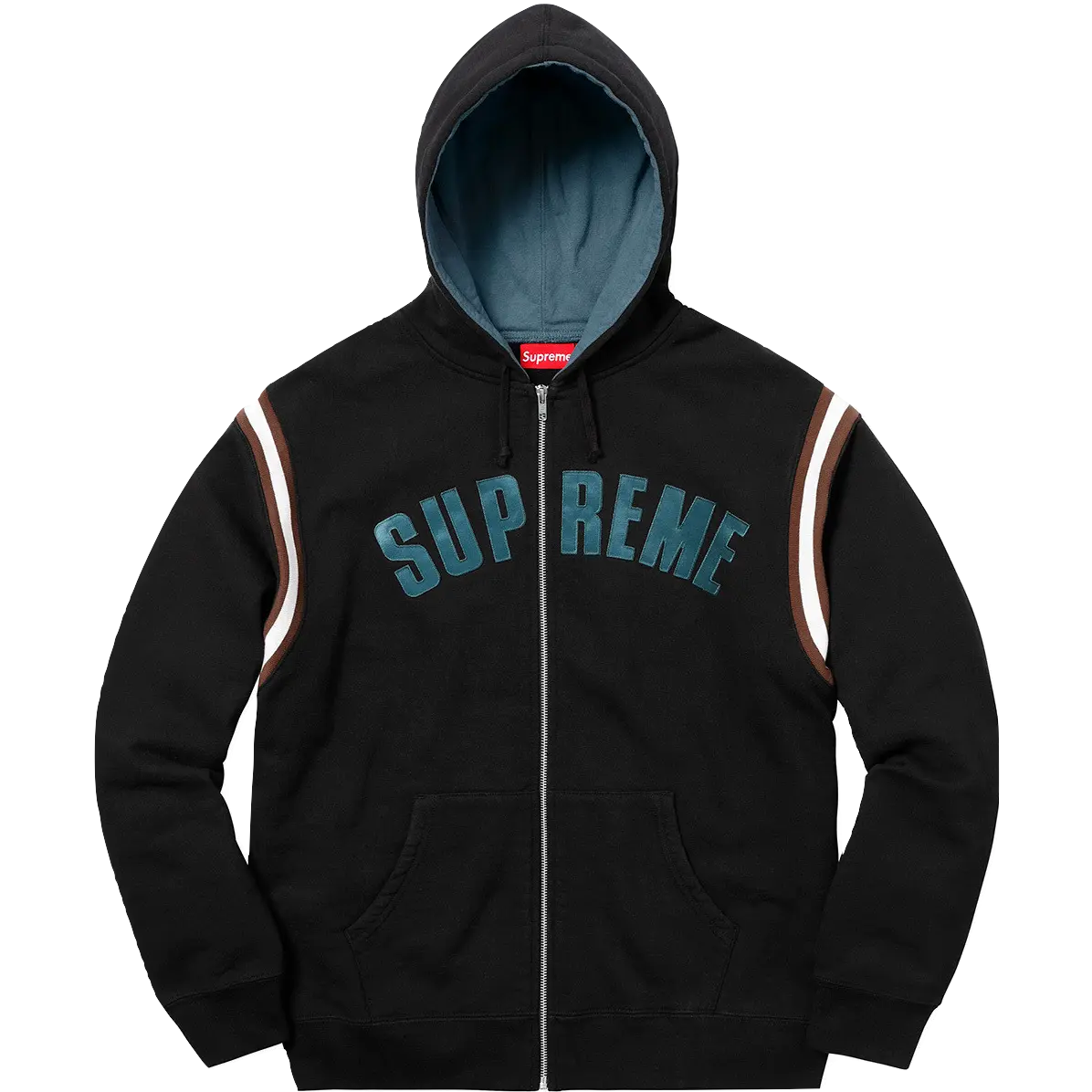 Supreme Jet Sleeve Zip Up Hooded Sweatshirt Supreme