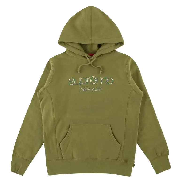 Supreme Multicolor Classic Logo Hooded Sweatshirt - Moss Supreme