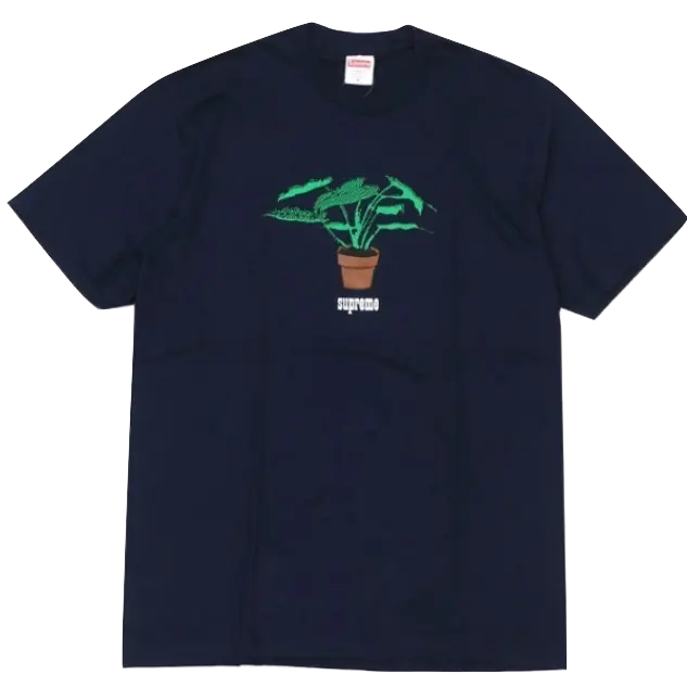 Supreme Plant Tee - Navy - Used Supreme