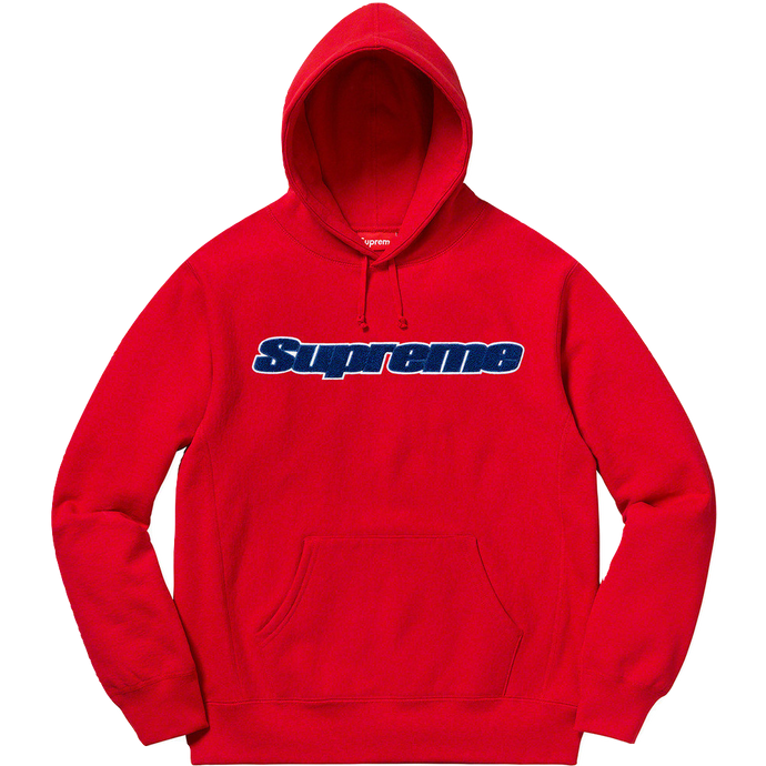 Supreme Chenille Hooded Sweatshirt - Red - Used – Grails SF