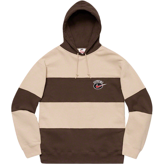 Supreme x Nike Stripe Hooded Sweatshirt - Tan - Used