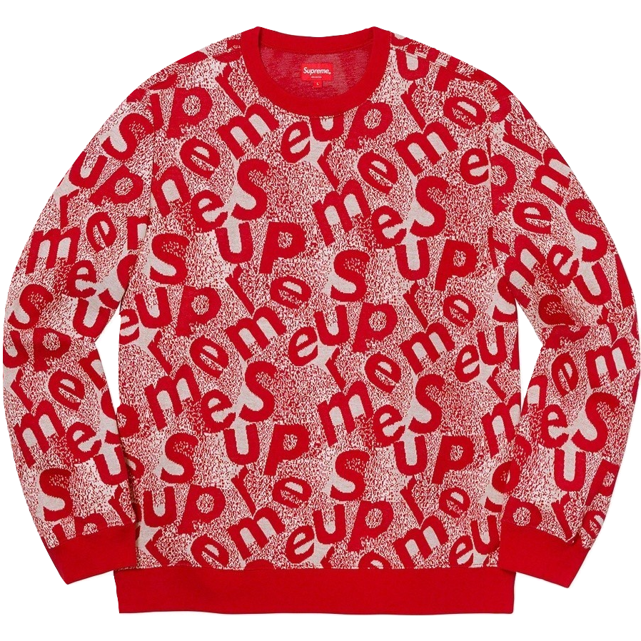Supreme Scatter Text Crewneck - Red Supreme