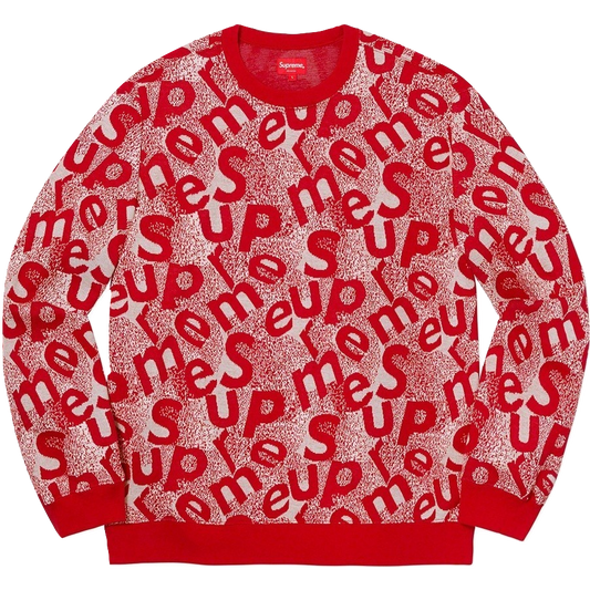 Supreme Scatter Text Crewneck - Red Supreme
