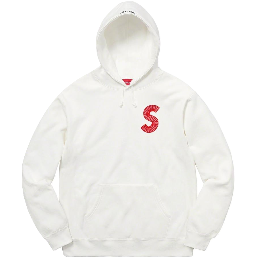 Supreme S Logo Hooded Sweatshirt FW20 - White Supreme