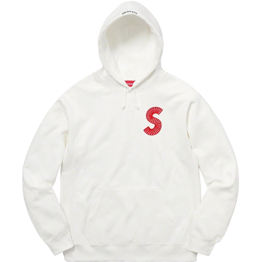 Supreme S Logo Hooded Sweatshirt FW20 - White Supreme