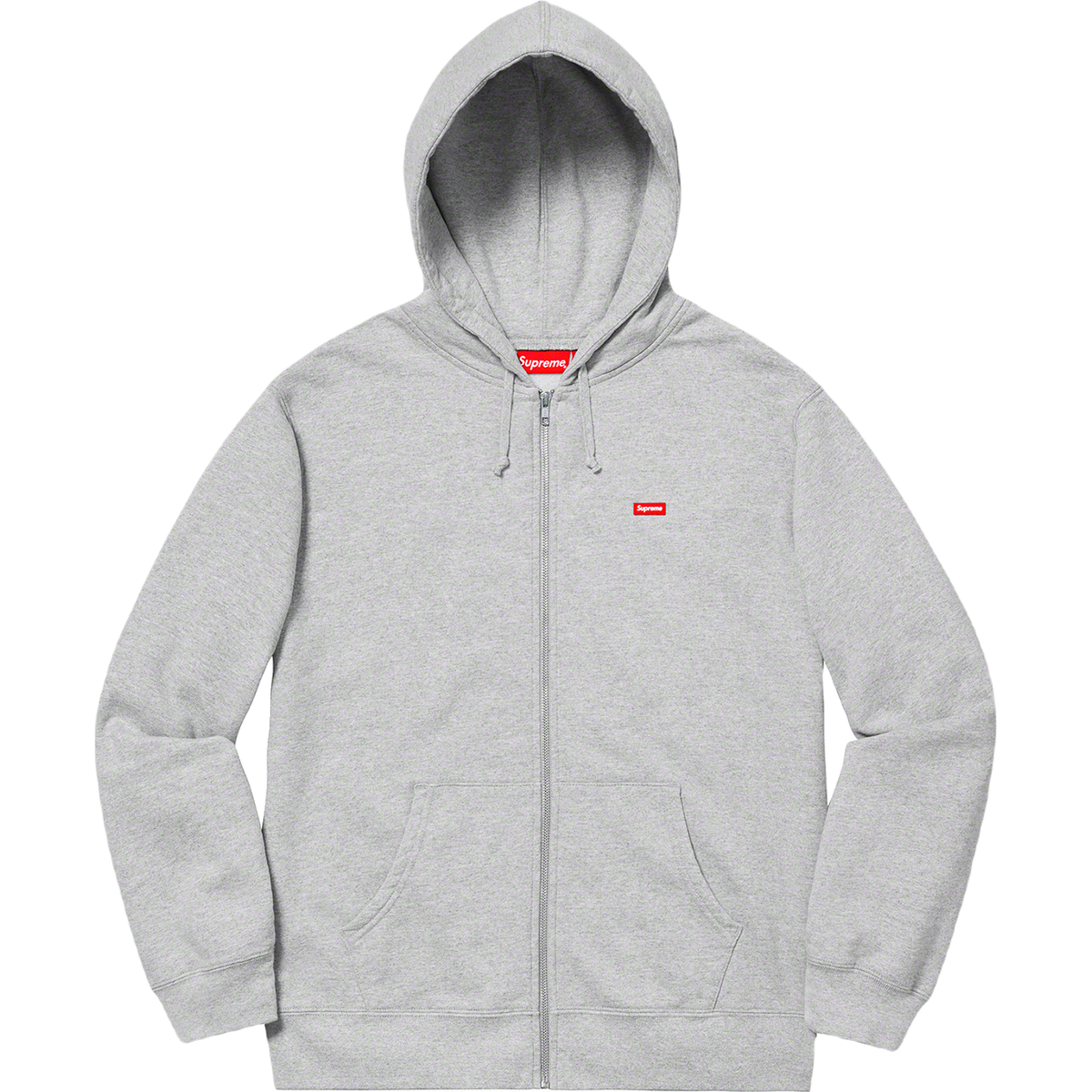 Supreme Small Box Zip Up Sweatshirt - Heather Grey Supreme