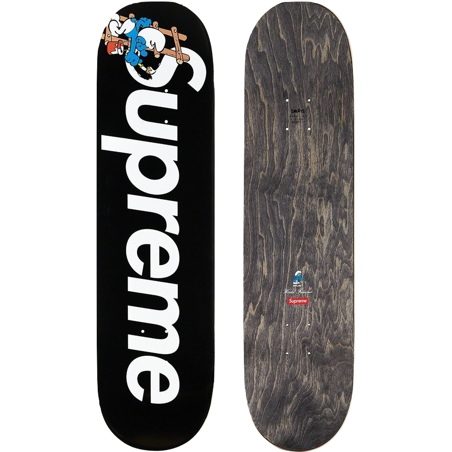 Supreme Smurfs Skateboard - Black Supreme
