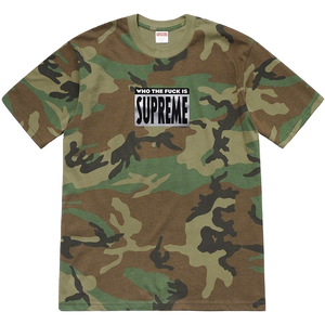 Supreme Who The Fuck Tee - Woodland Camo - Used Supreme