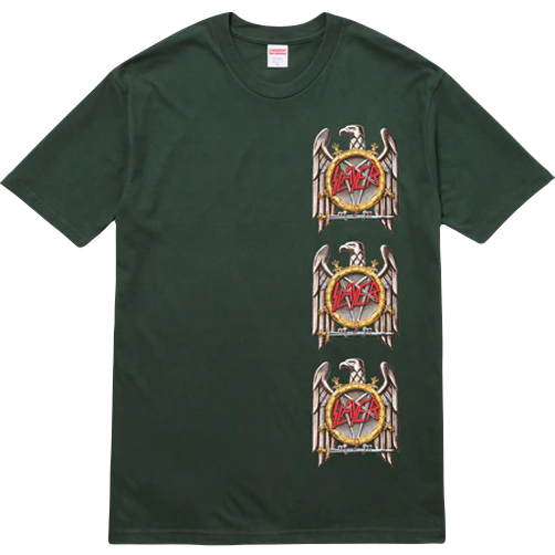 Supreme Slayer Eagle Tee - Dark Green - Used Supreme
