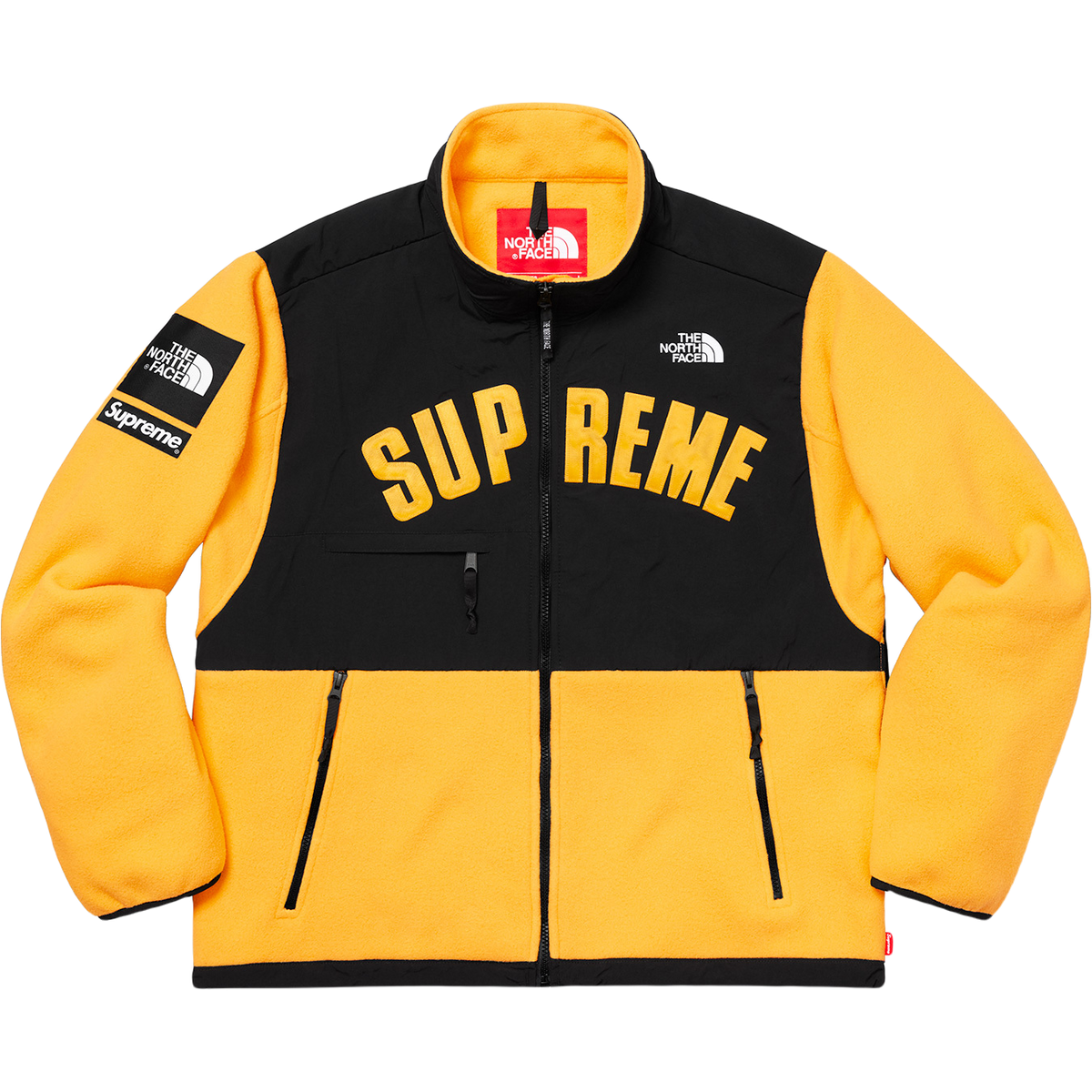 Supreme x The North Face Arc Logo Denali Fleece Jacket - Yellow Supreme