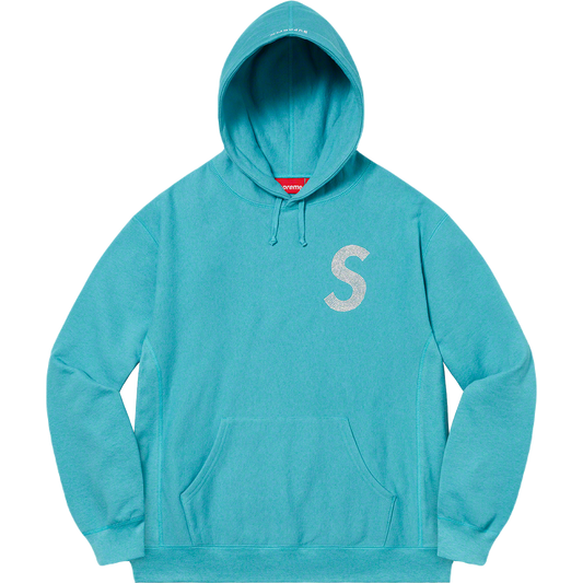 Supreme Swarovski S Logo Hooded Sweatshirt - Light Aqua Supreme