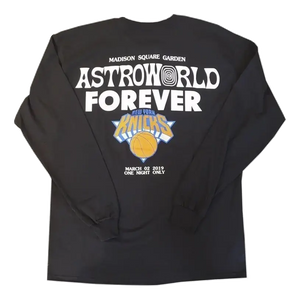Travis Scott Astroworld x New York City Knicks L/S - Black Travis Scott