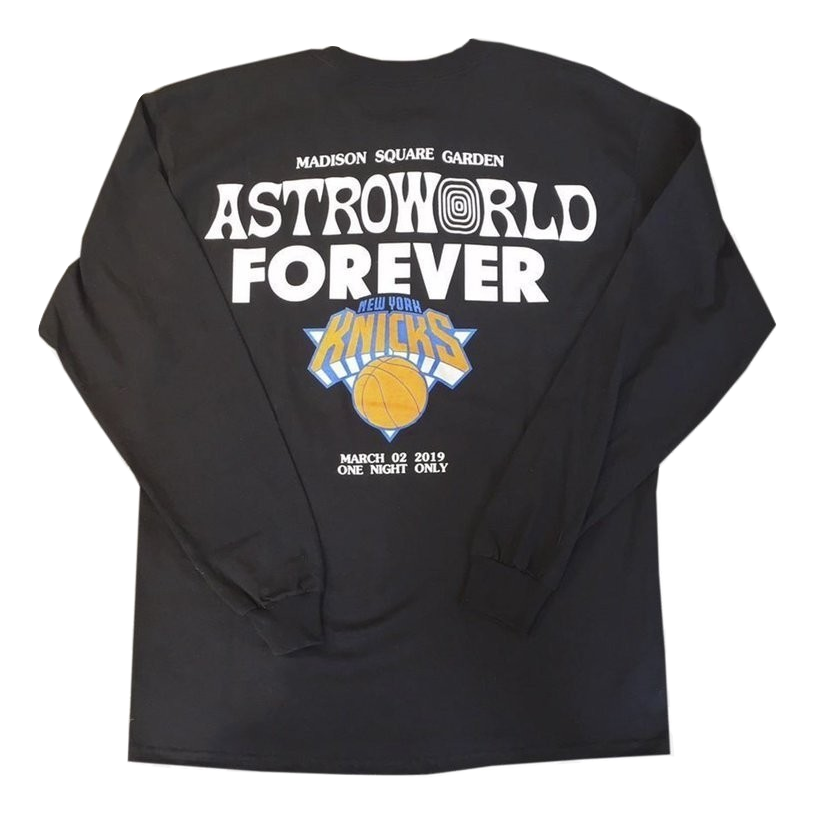 Travis Scott Astroworld x New York City Knicks L/S - Black