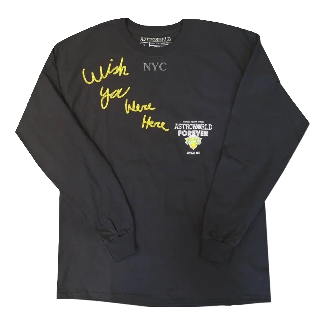 Travis Scott Astroworld x New York City Knicks L/S - Black - Used Travis Scott