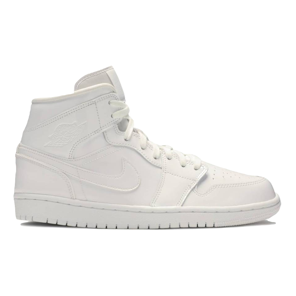 WMNS Air Jordan 1 Mid - Patent Triple White Air Jordan