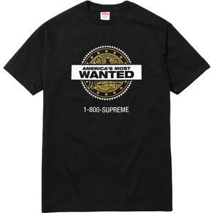 Supreme America's Most Wanted Tee - Black