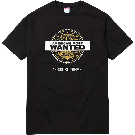 Supreme Americas Most Wanted Tee - Black - Used
