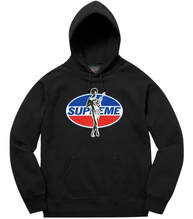 Supreme/HYSTERIC GLAMOUR Raglan Hooded Sweatshirt - Black Supreme
