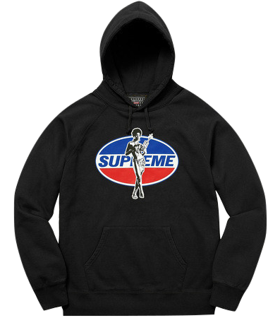 Supreme/HYSTERIC GLAMOUR Raglan Hooded Sweatshirt - Black